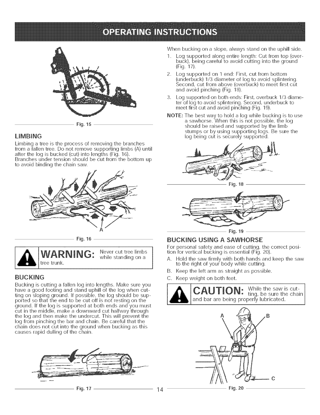 Craftsman 316.35084 manual UMBmNG, BUCKmNG, BUOKmNG USmNG a Sawhorse 