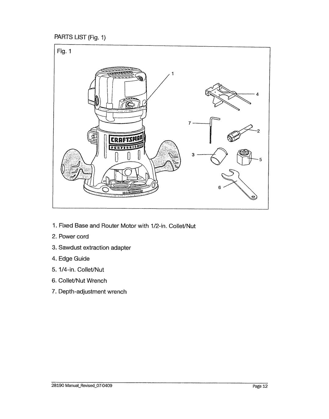 Craftsman 320.2819 operating instructions ManuaLRevised 