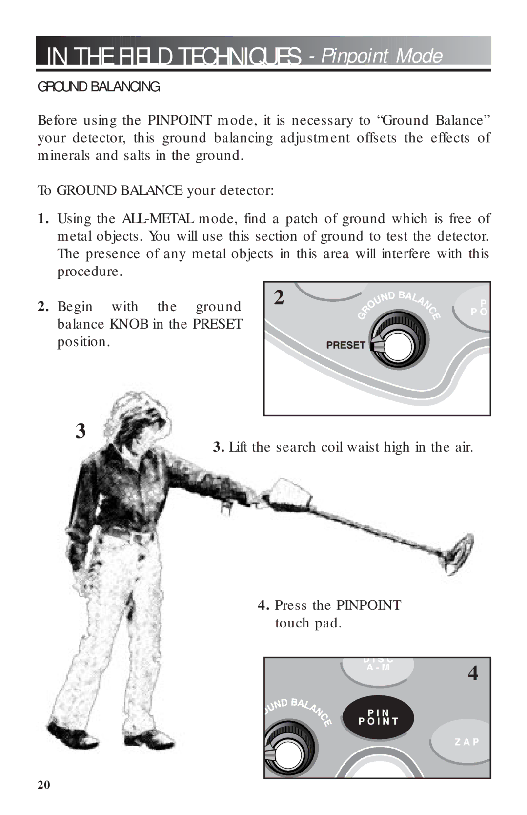 Craftsman 3300 manual Field Techniques, Ground Balancing 