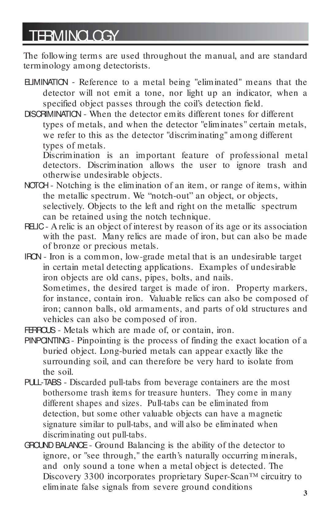 Craftsman 3300 manual Terminology 