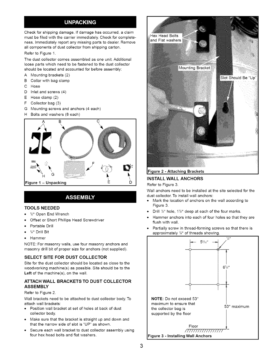 Craftsman 351.223140 operating instructions Tools Needed 