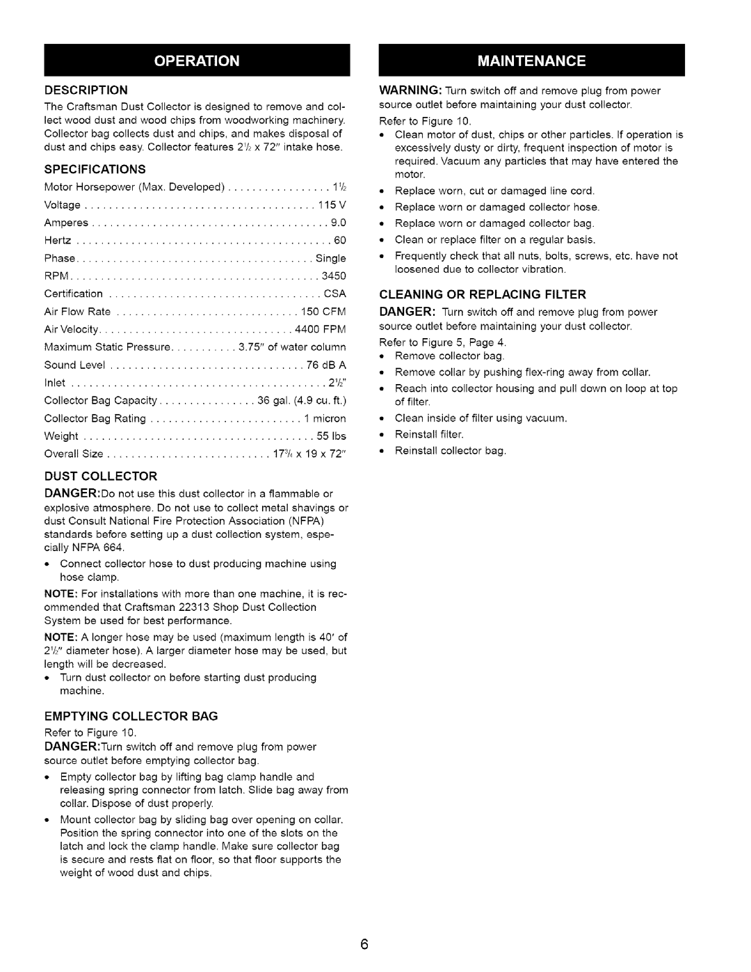 Craftsman 351.223140 operating instructions Description 