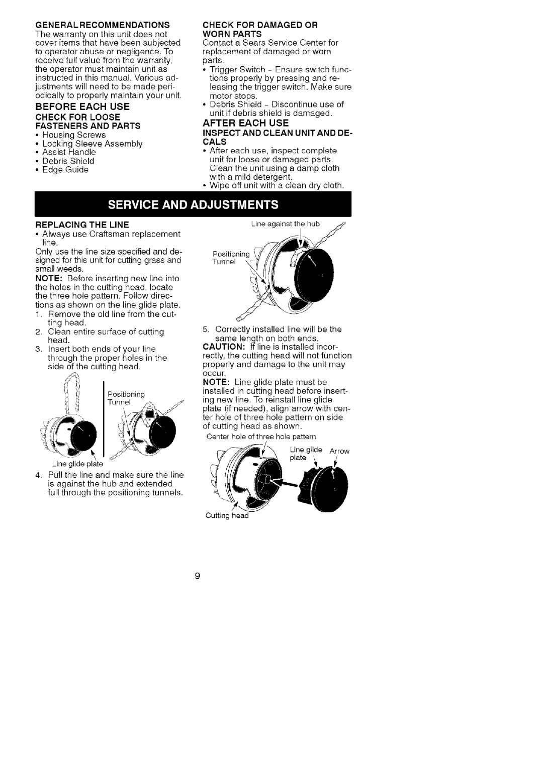 Craftsman 358.74535 Thewarrantyonthisunitdoesnot, Parts, Motorstops, HousingScrews, LockingSleeveAssembly, AssistHandle 