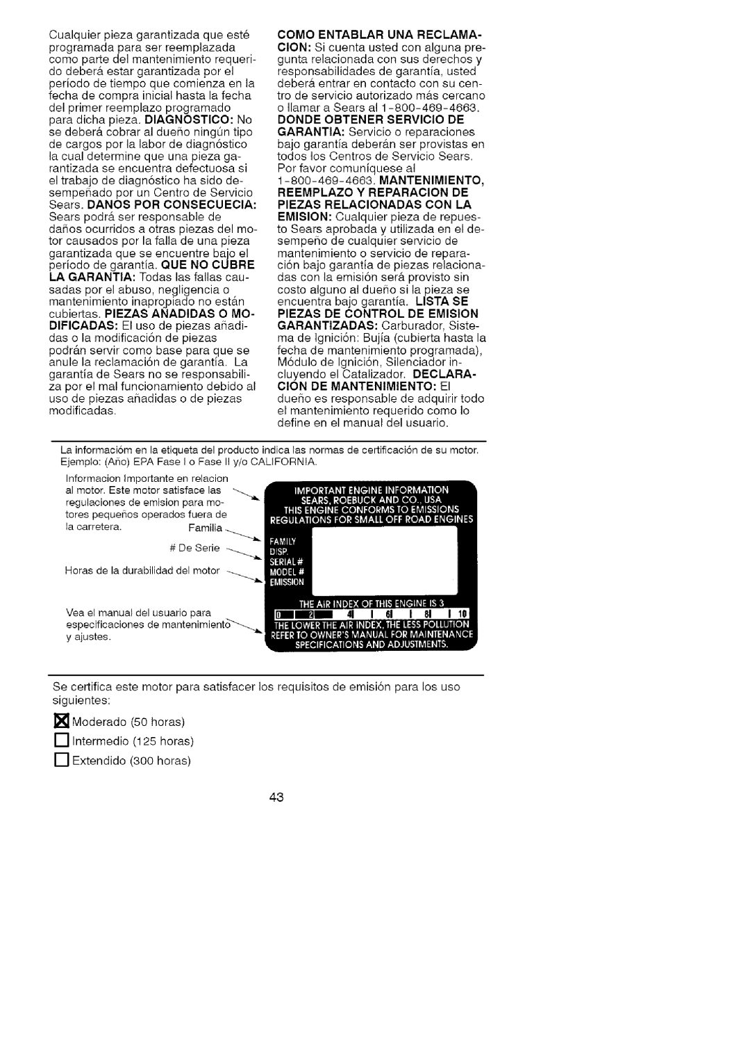 Craftsman 358.79105 Como Entablar UNA Reclama, MANTENIMIENTO, Reemplazo Y Reparacion DE, ClON DE Mantenimiento El 