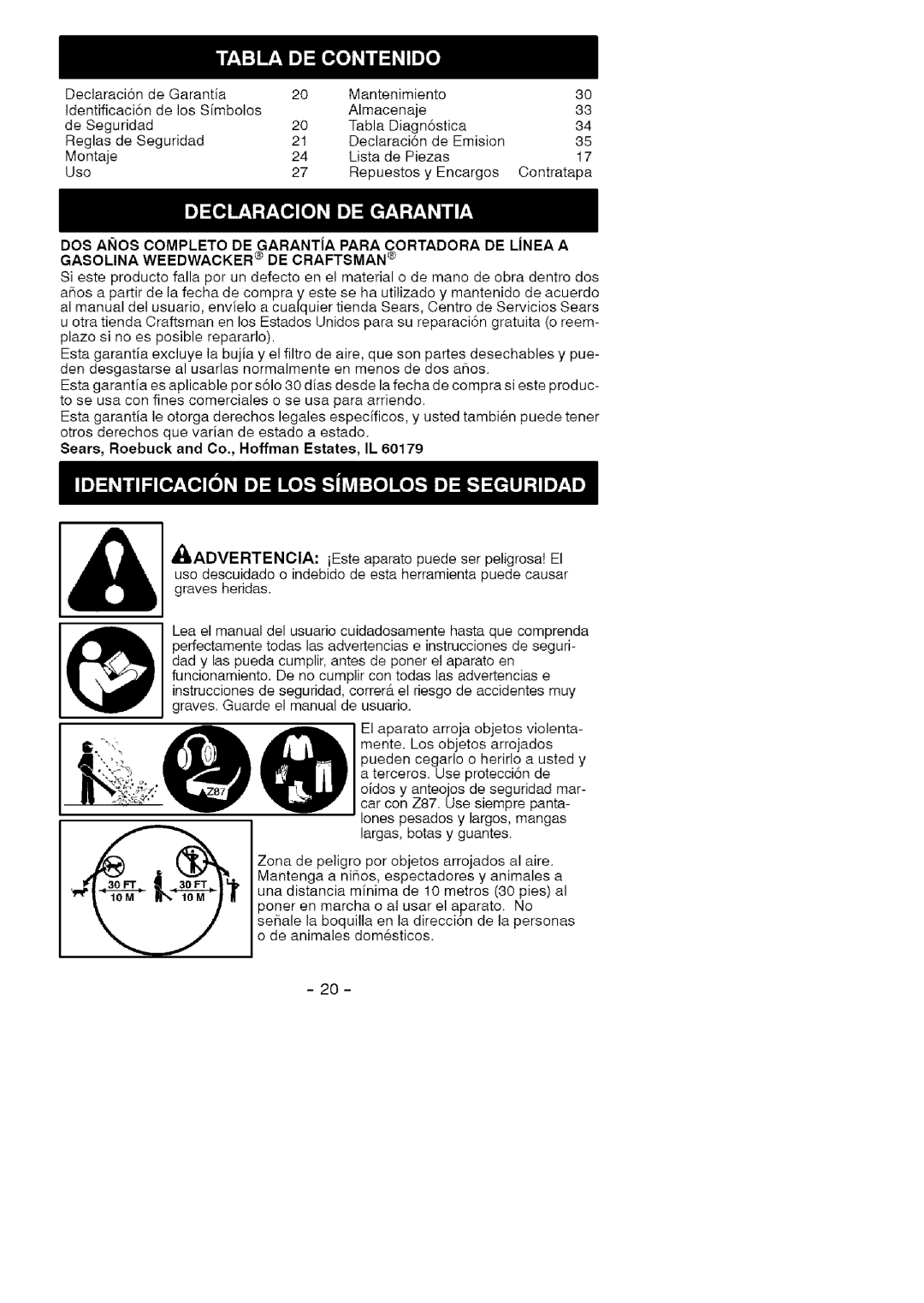 Craftsman 358.79476 manual Sears, Roebuck and Co., Hoffman Estates, IL 