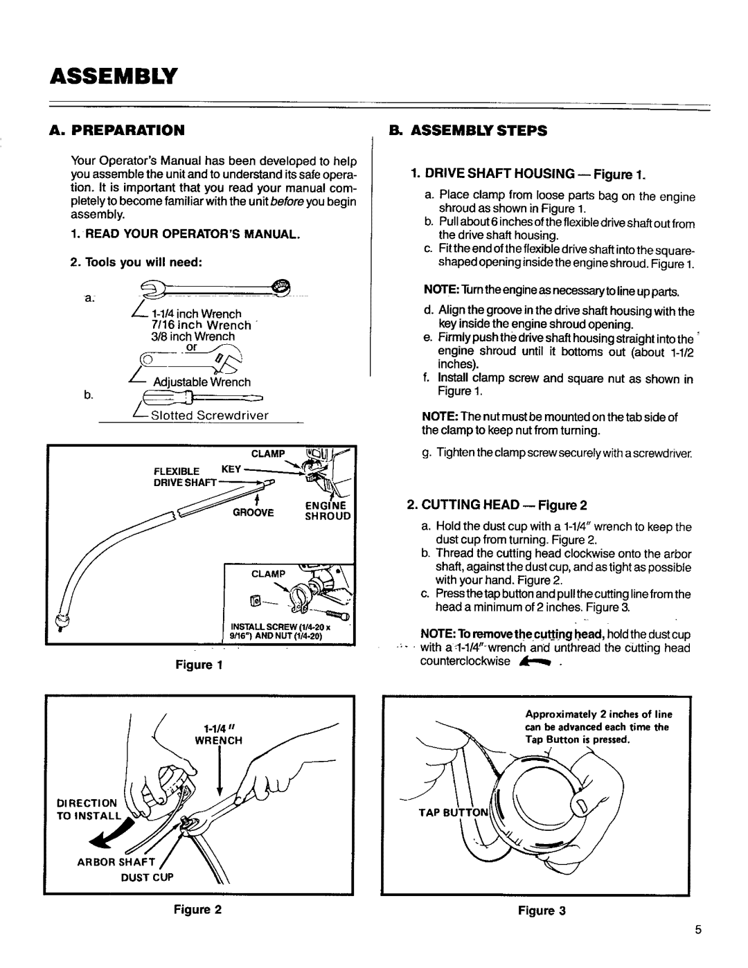 Craftsman 358.796131- 26.2CC operating instructions Preparation, Assemblysteps, Read Your Operators Manual 