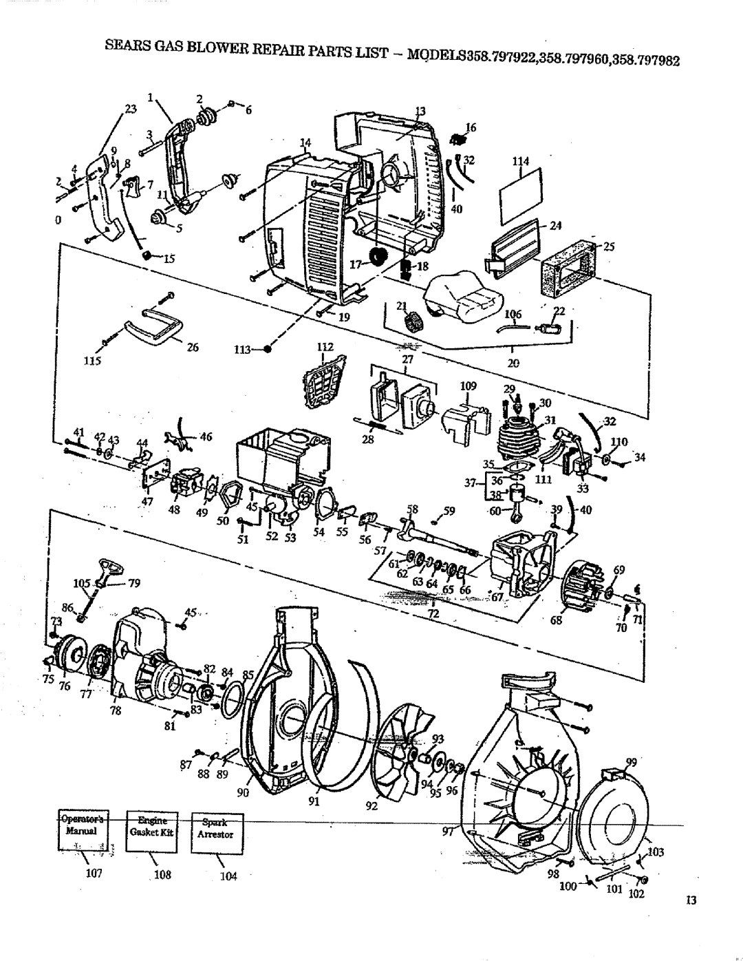 Craftsman 358.797921, 358.797982, 358.797922, 358.797950 manual 108 