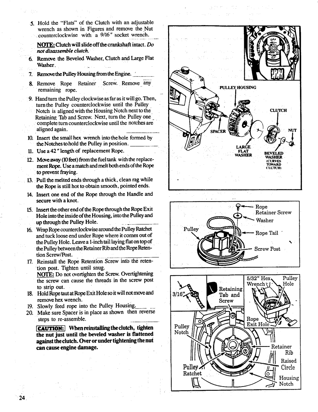 Craftsman 358.798260-32cc manual Circle, Screw 