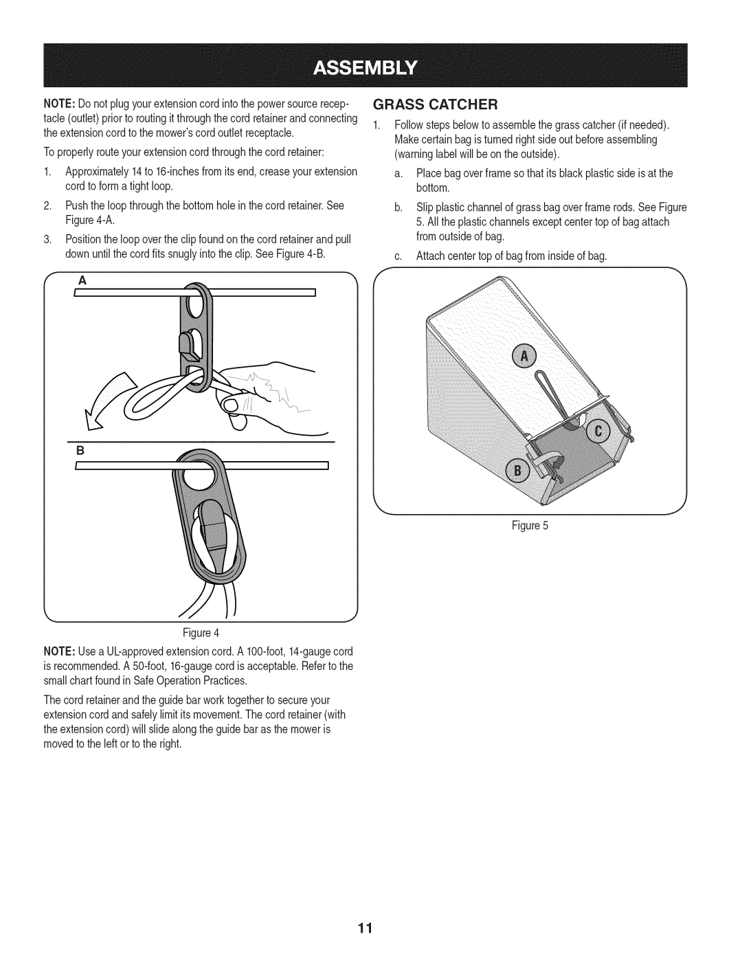 Craftsman 247.370160 manual Grass Catcher 