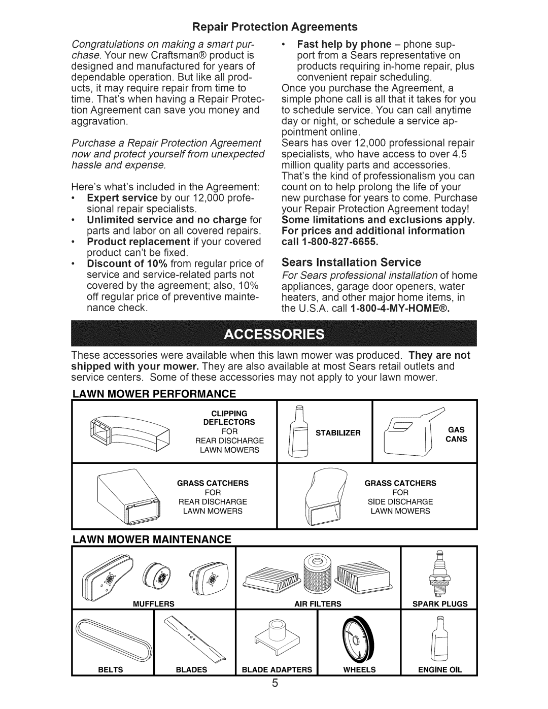 Craftsman 917.389011 manual Lawn Mower Performance, Lawn Mower Maintenance 