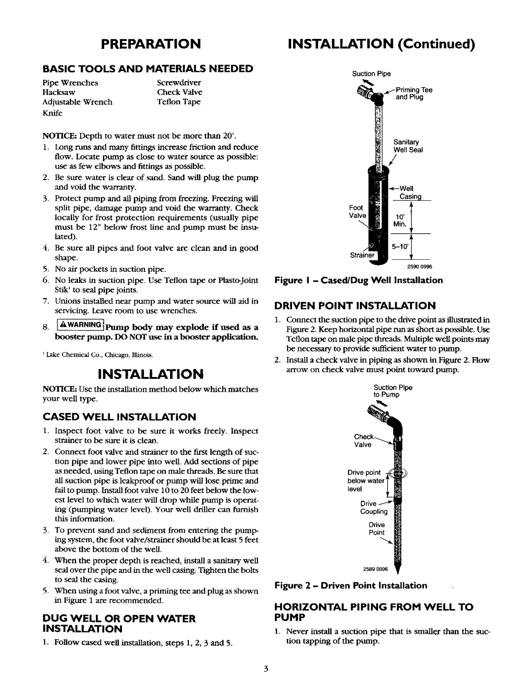 Craftsman 390.262653, 390.262454, 390.262553 owner manual Installation, Preparation 