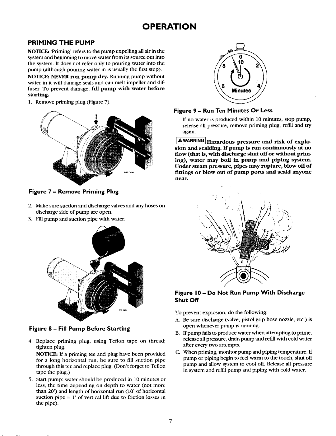 Craftsman 390.262454, 390.262653, 390.262553 owner manual Priming the Pump, Remove Priming Plug 