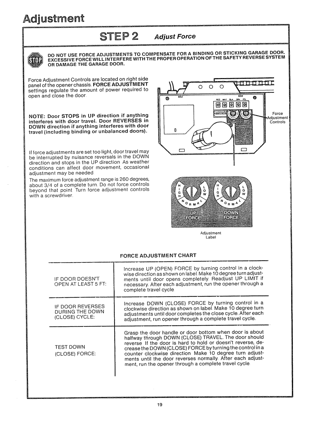 Craftsman 39535006 specifications Adjust 