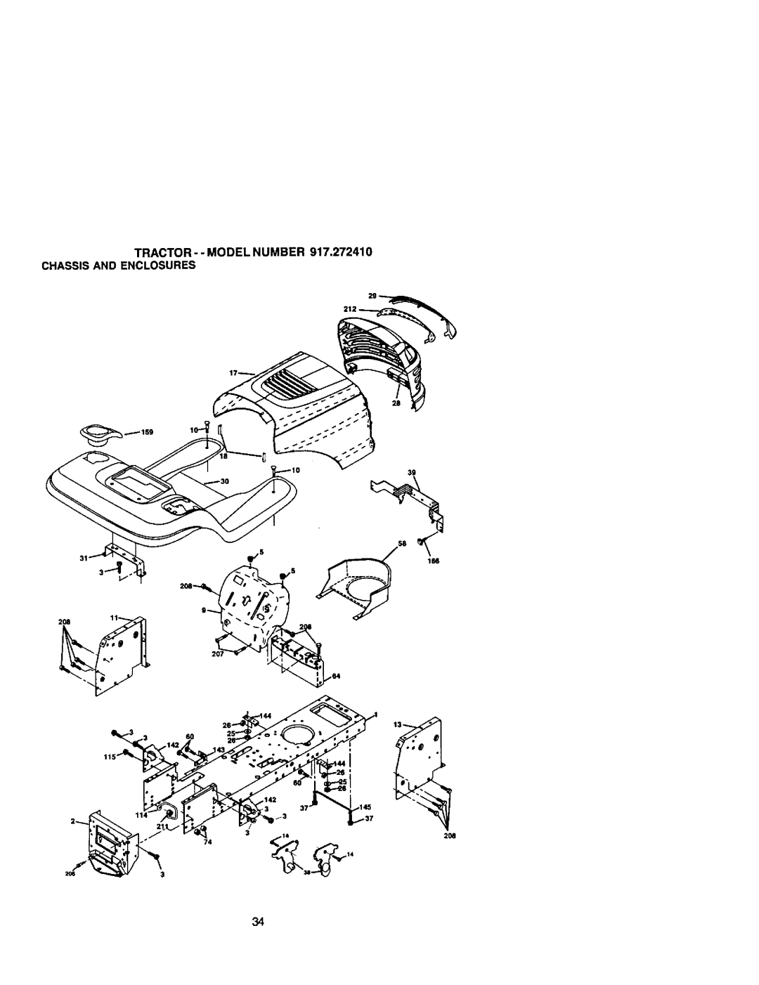 Craftsman 410, 272 owner manual TRACTOR- -MODEL Number Chassis and Enclosures 