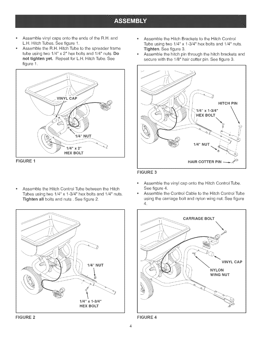 Craftsman 486.243222 owner manual Hexbolt, HEX Bolt 