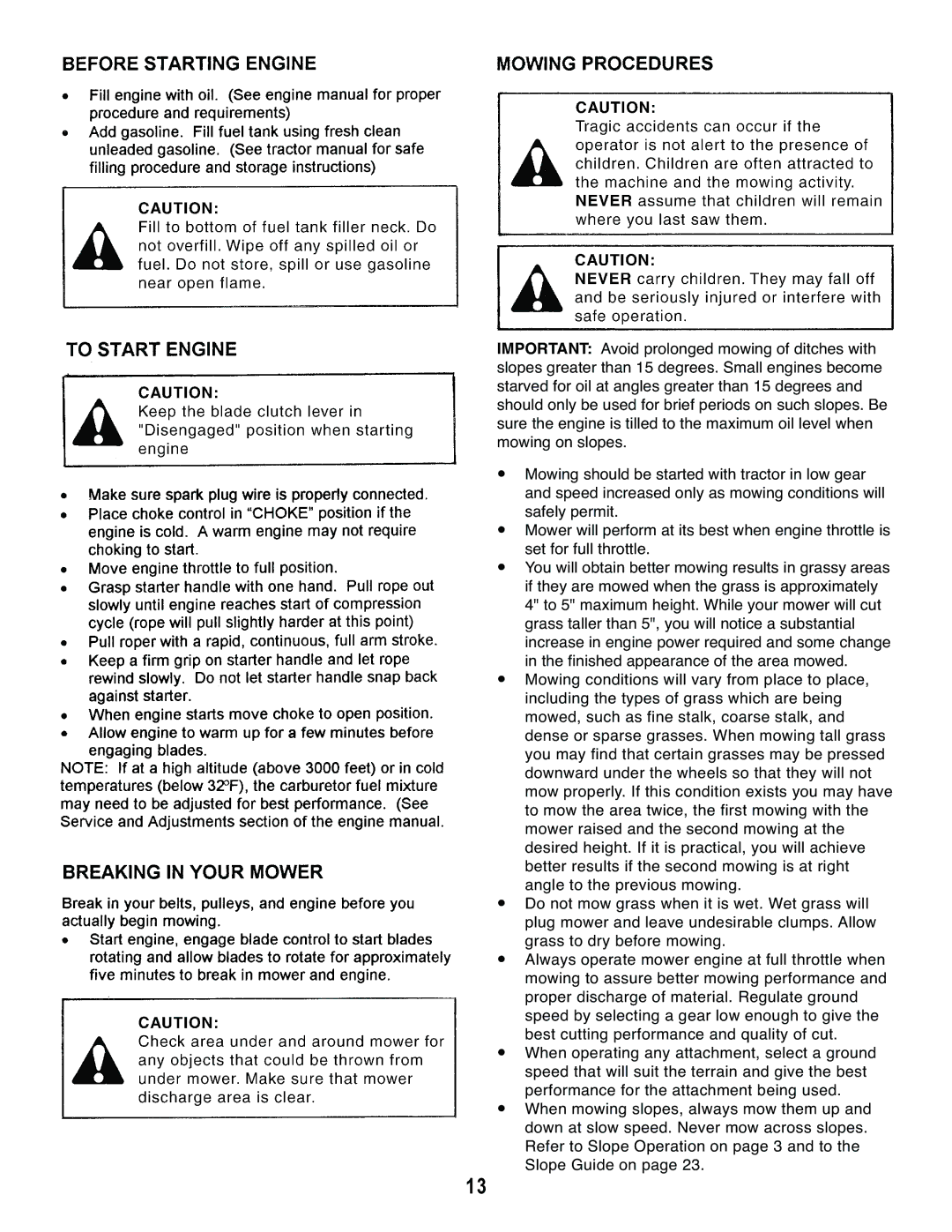 Craftsman 486.243292 owner manual 