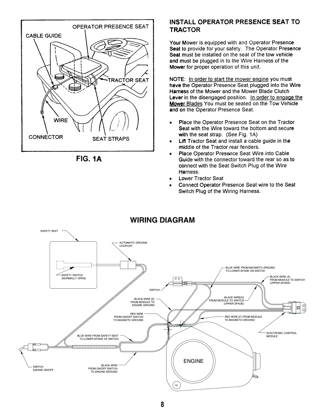 Craftsman 486.243292 owner manual Wiring Diagram 