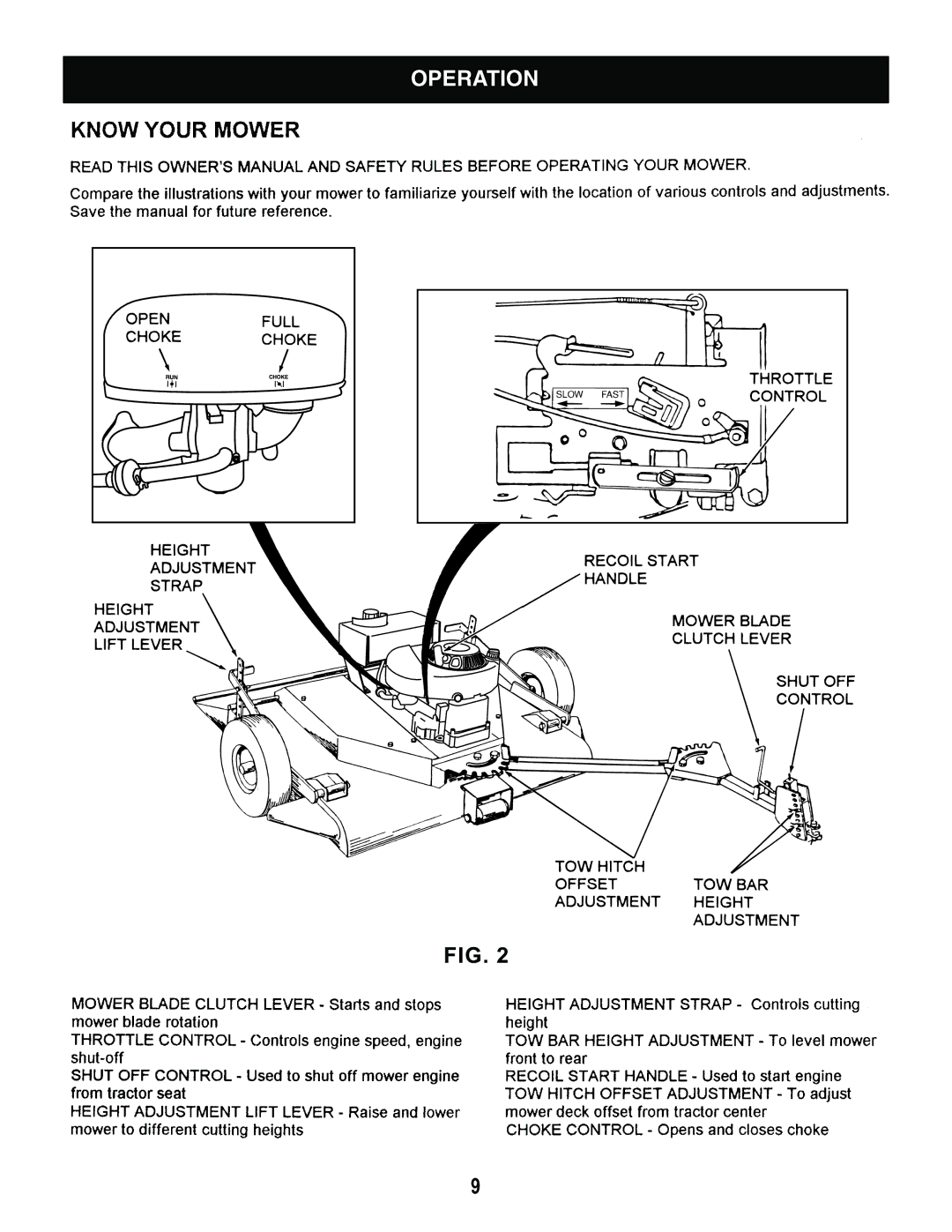 Craftsman 486.243292 owner manual Operation 