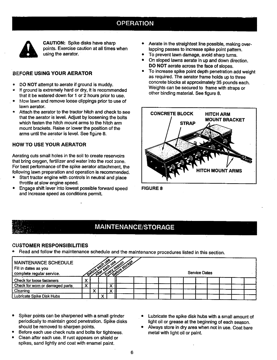 Craftsman 486.24336 owner manual Before Using Your Aerator, HOW to USE Your Aerator 