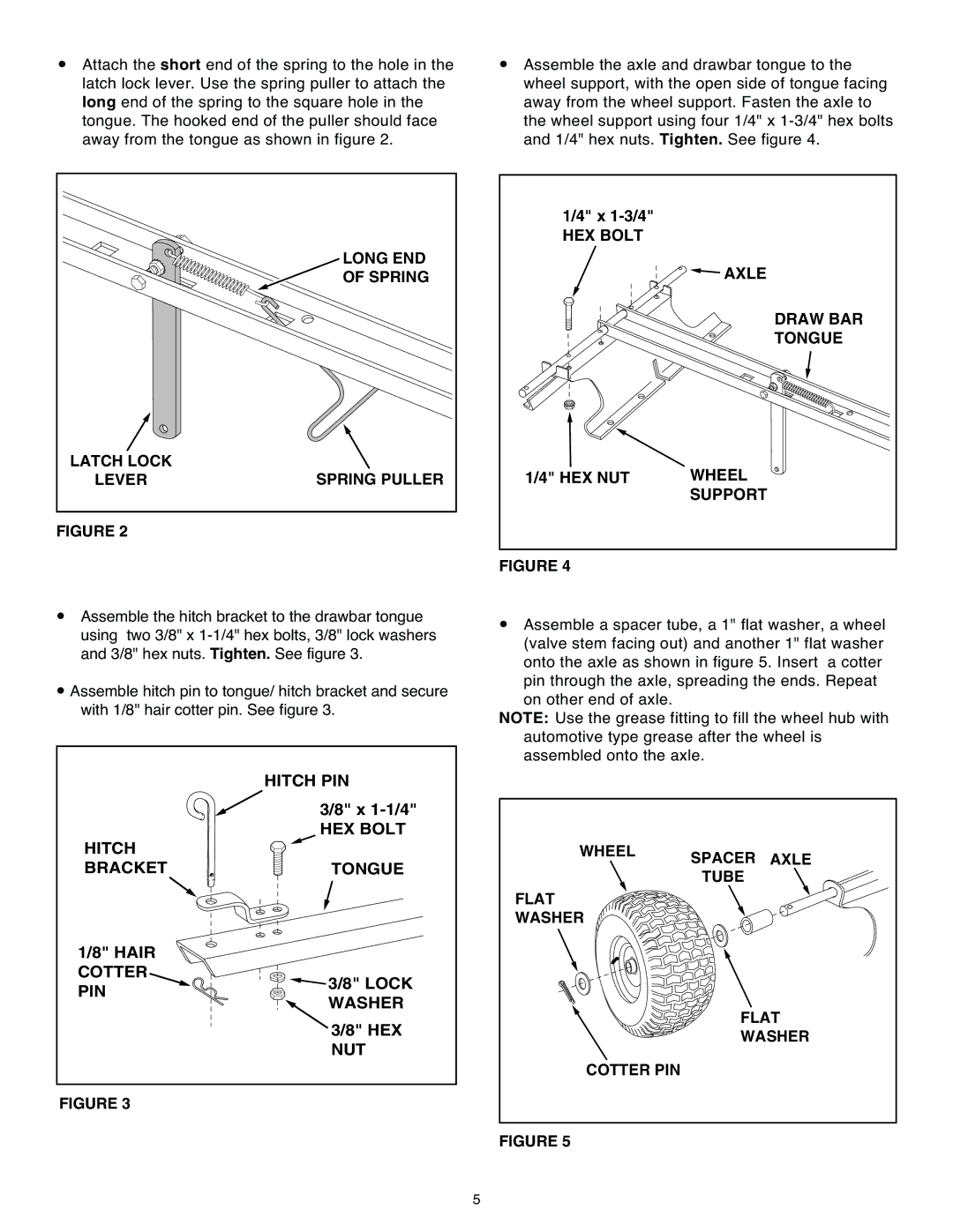 Craftsman 486.24339 HEX Bolt Axle Draw BAR Tongue, Wheel, Support, Hitch Bracket Hair Cotter PIN Hitch PIN, Washer 