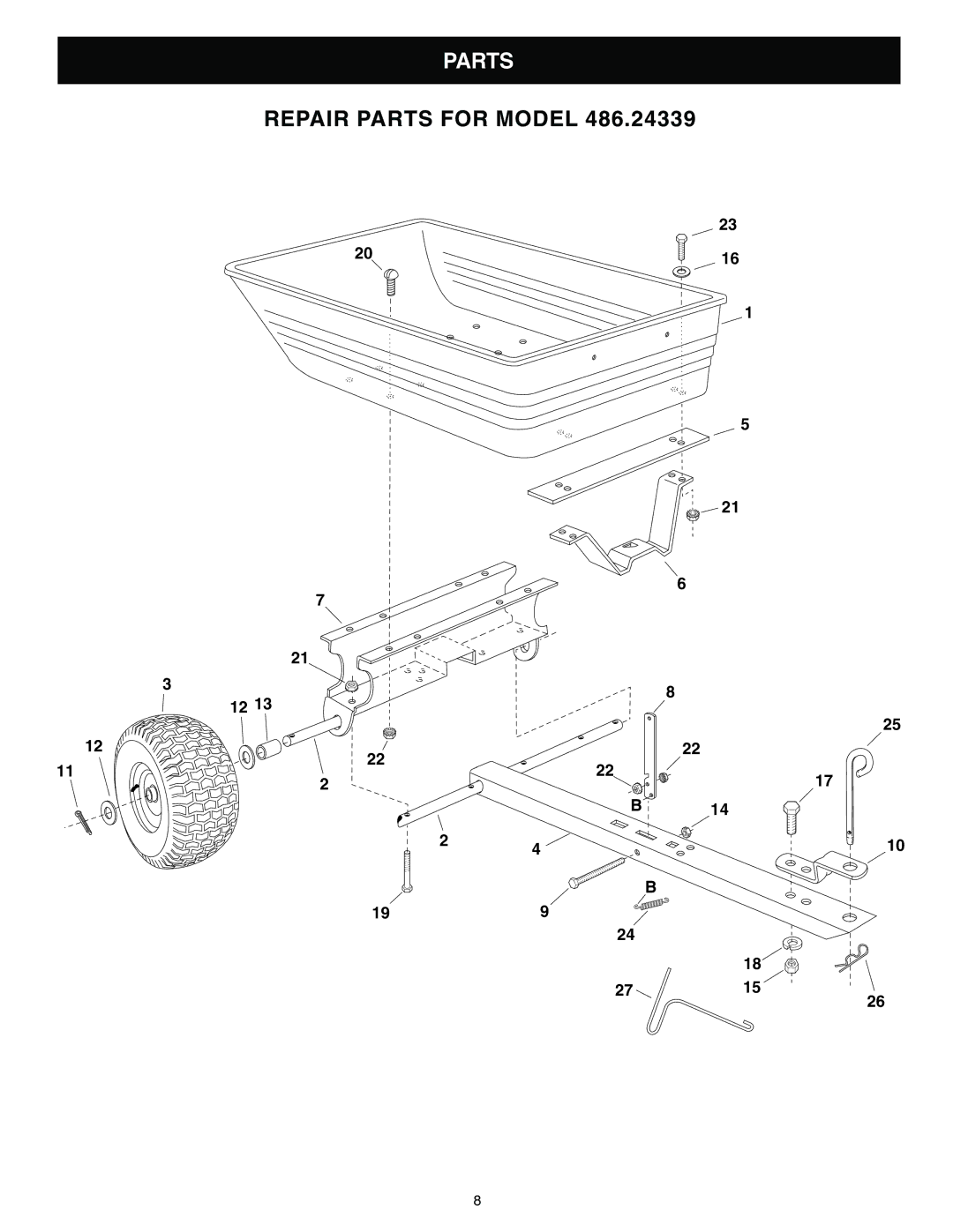 Craftsman 486.24339 owner manual Parts 