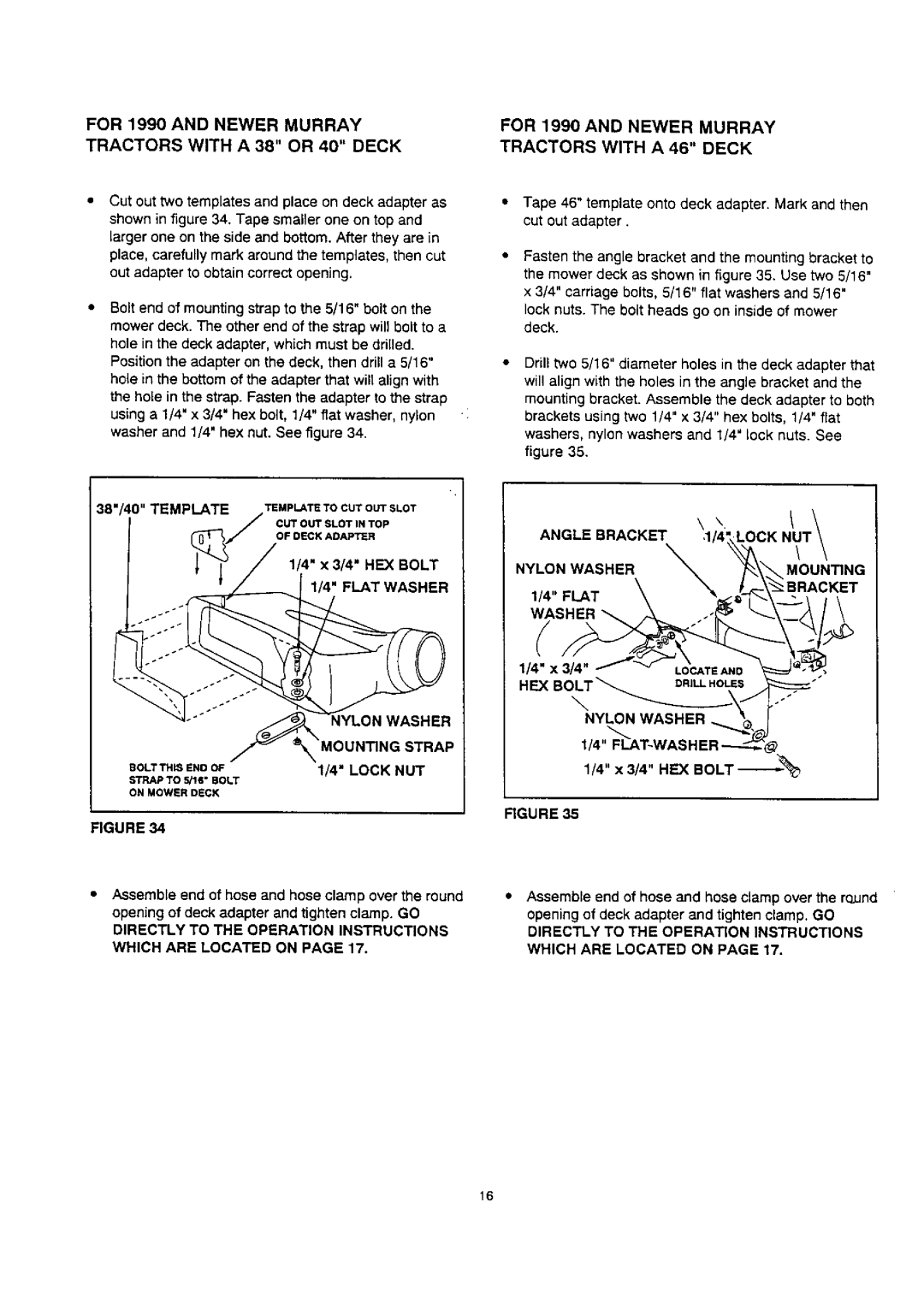 Craftsman 486.24515 For 1990 and Newer Murray Tractors with a 38 or 40 Deck, Iylon Washer, Mounting Strap, Lock NUT 