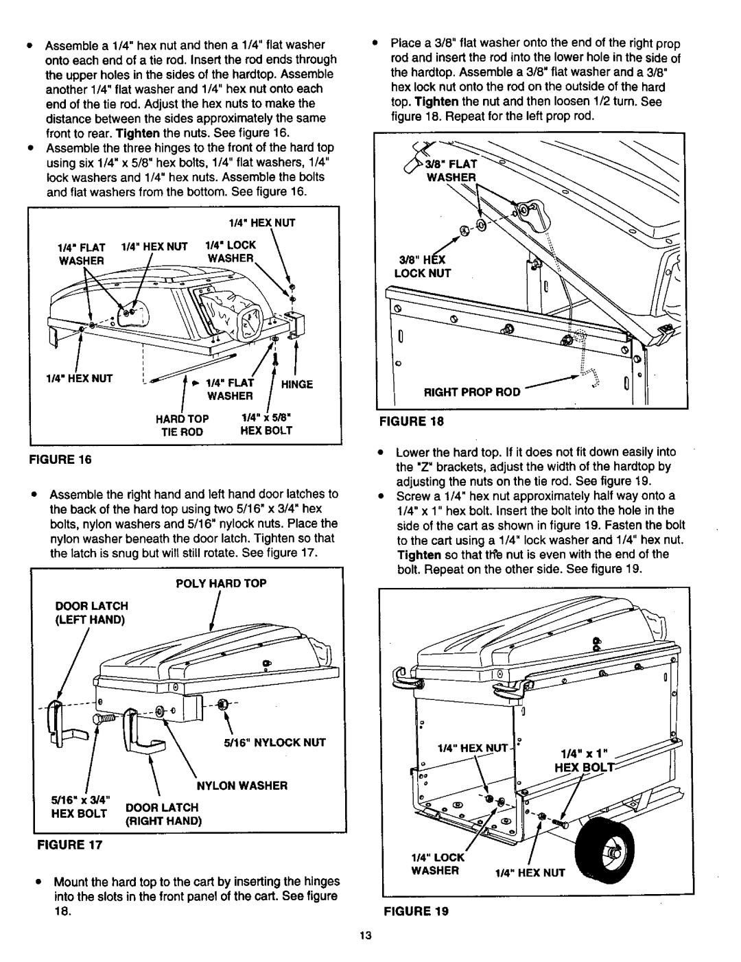 Craftsman 486.24516 manual Hexnut, TIE ROD HEX Bolt, Door Latch Left Hand, Nylock NUT Nylon Washer, Door Latch Right Hand 