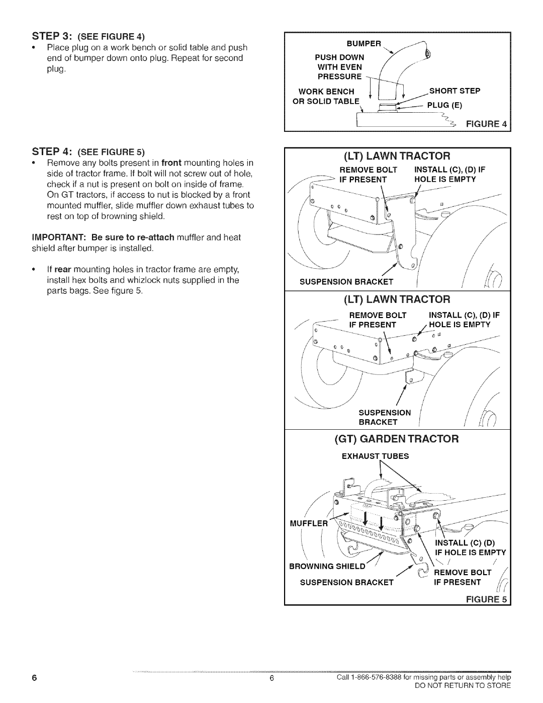 Craftsman 486.245994, 486.245981 owner manual LT Lawn Tractor, GT Garden Tractor 