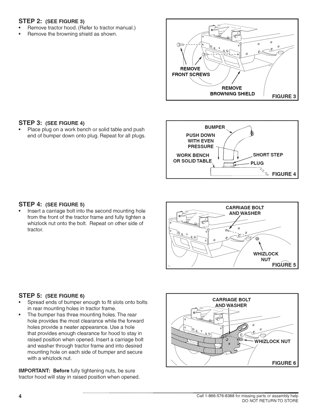 Craftsman 486.24612, 486.24611 manual Work Bench Or Solid Table See Figure, Whizlock, Nut 