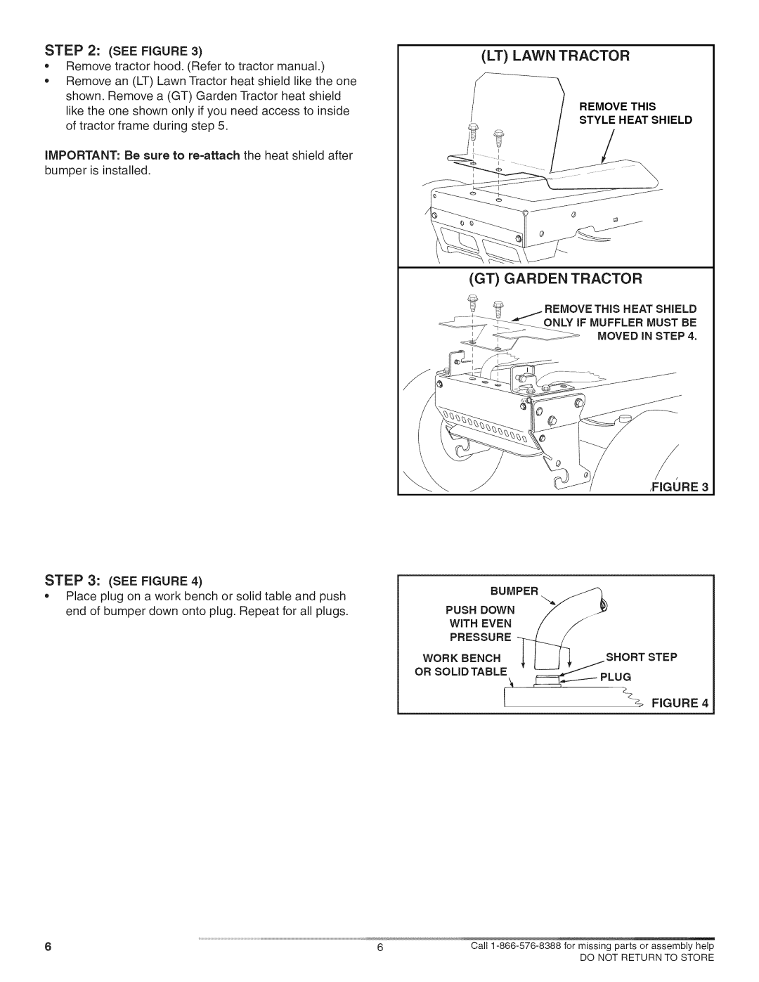 Craftsman 486.24612, 486.24611 manual LT Lawn Tractor, Remove this Style Heat Shield See Figure 