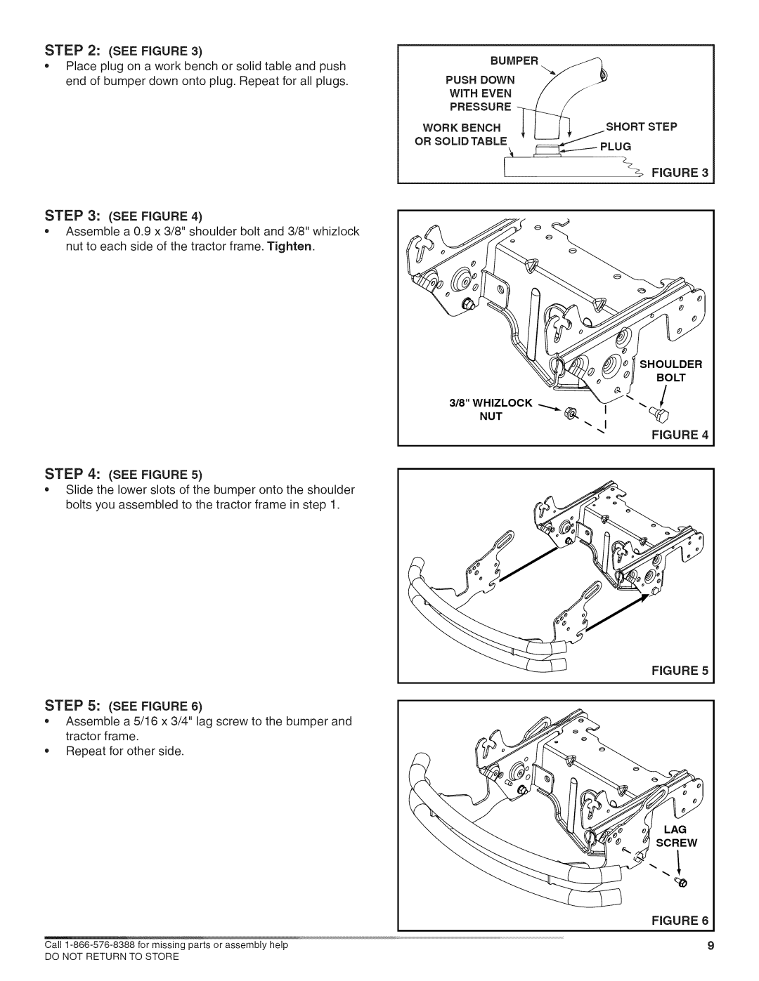 Craftsman 486.24611, 486.24612 manual See Figure, Work Bench, Shoulder Bolt 