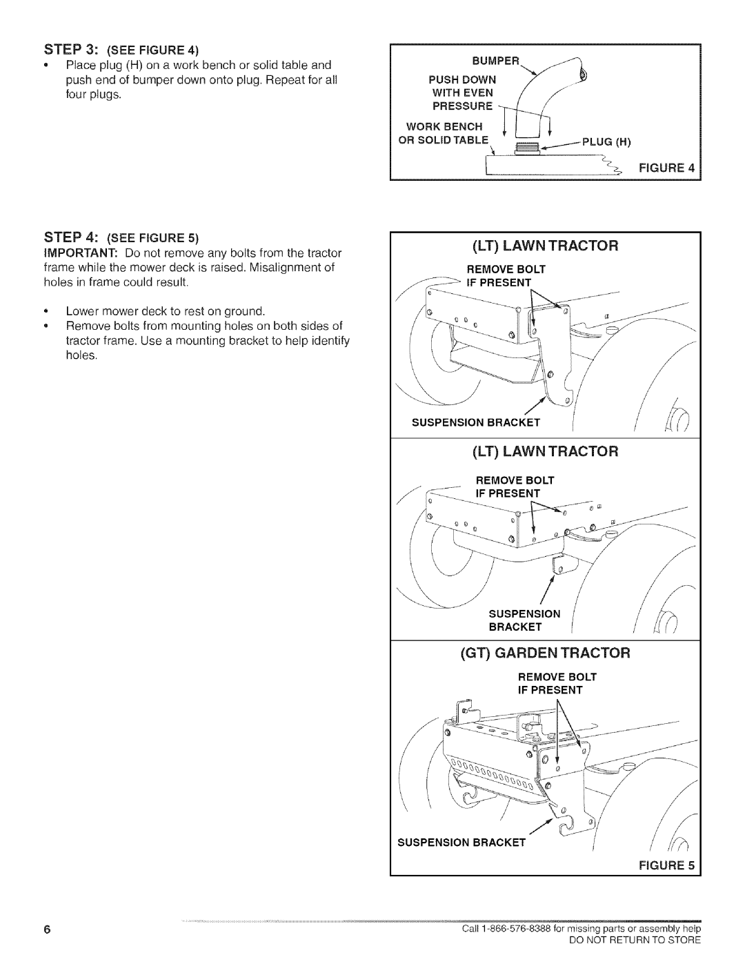 Craftsman 486.246222, 486.246213, 486.246232 owner manual See Figure, LT Lawn Tractor, GT Garden Tractor, If Present 