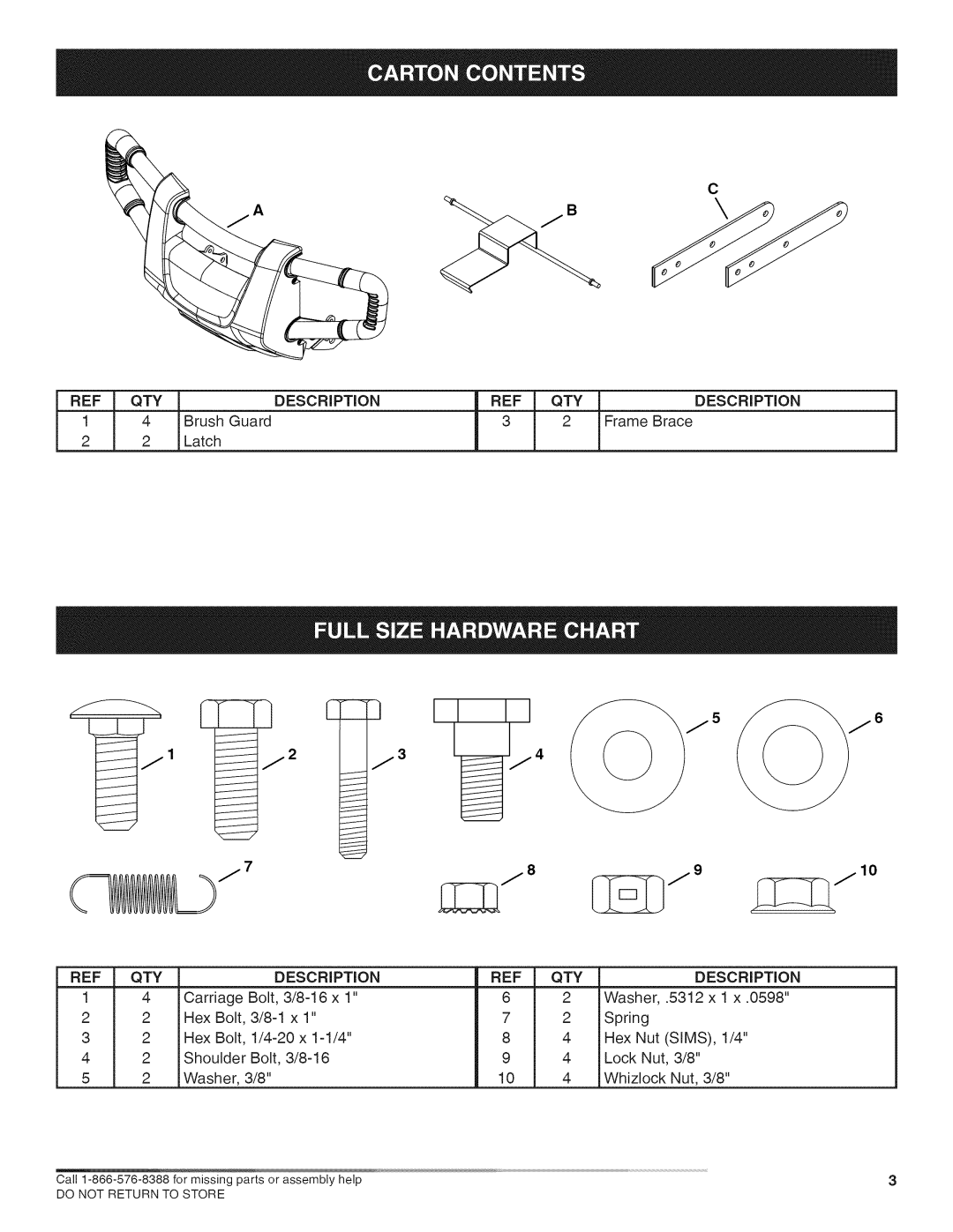 Craftsman 486.24628 manual Ref Qty 