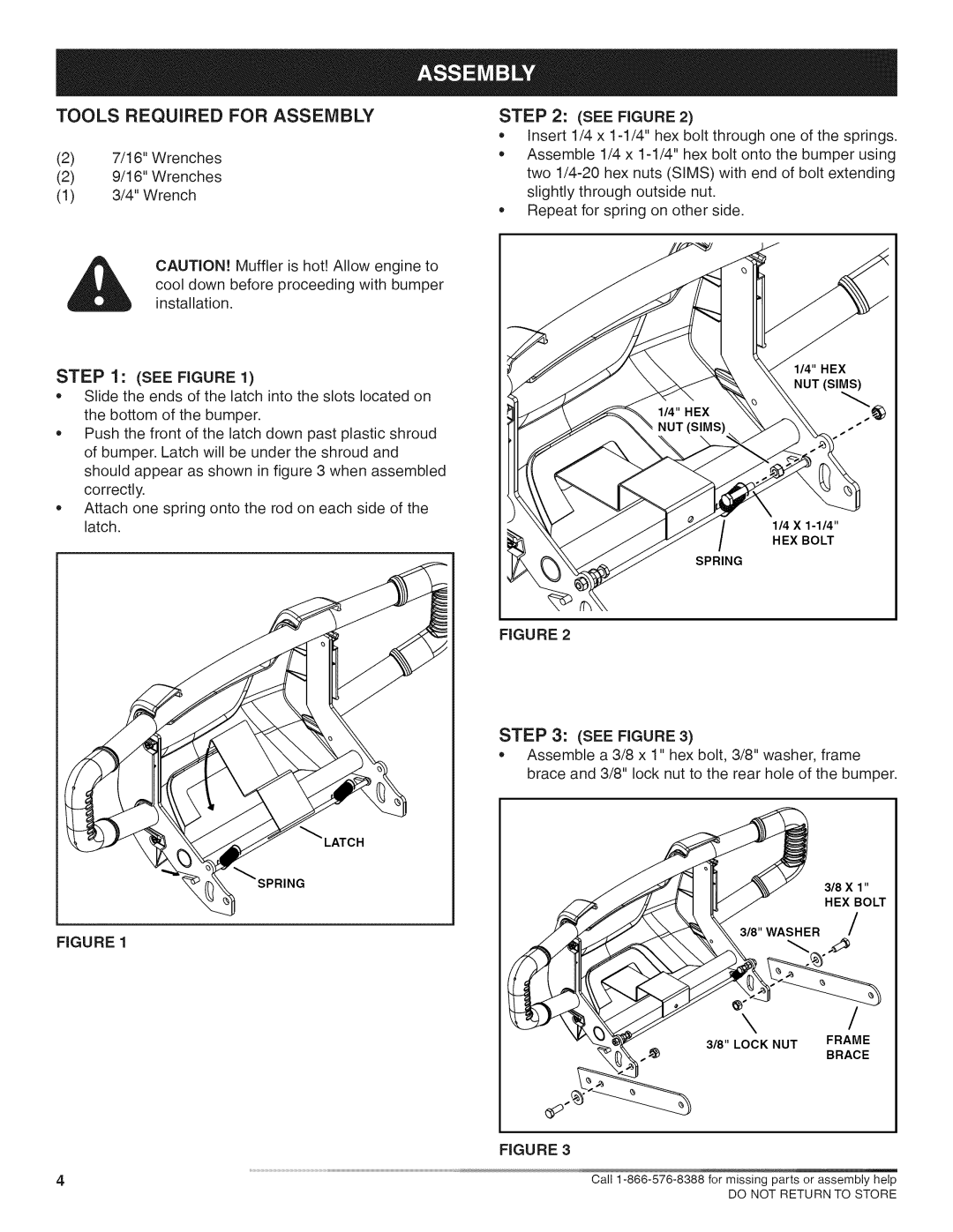 Craftsman 486.24628 manual Tools Required for Assembly, See Figure 