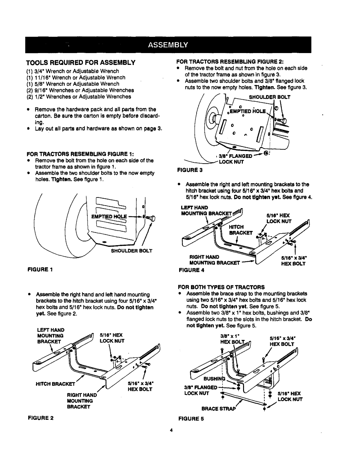 Craftsman 486.24635 owner manual Tools Required for Assembly 