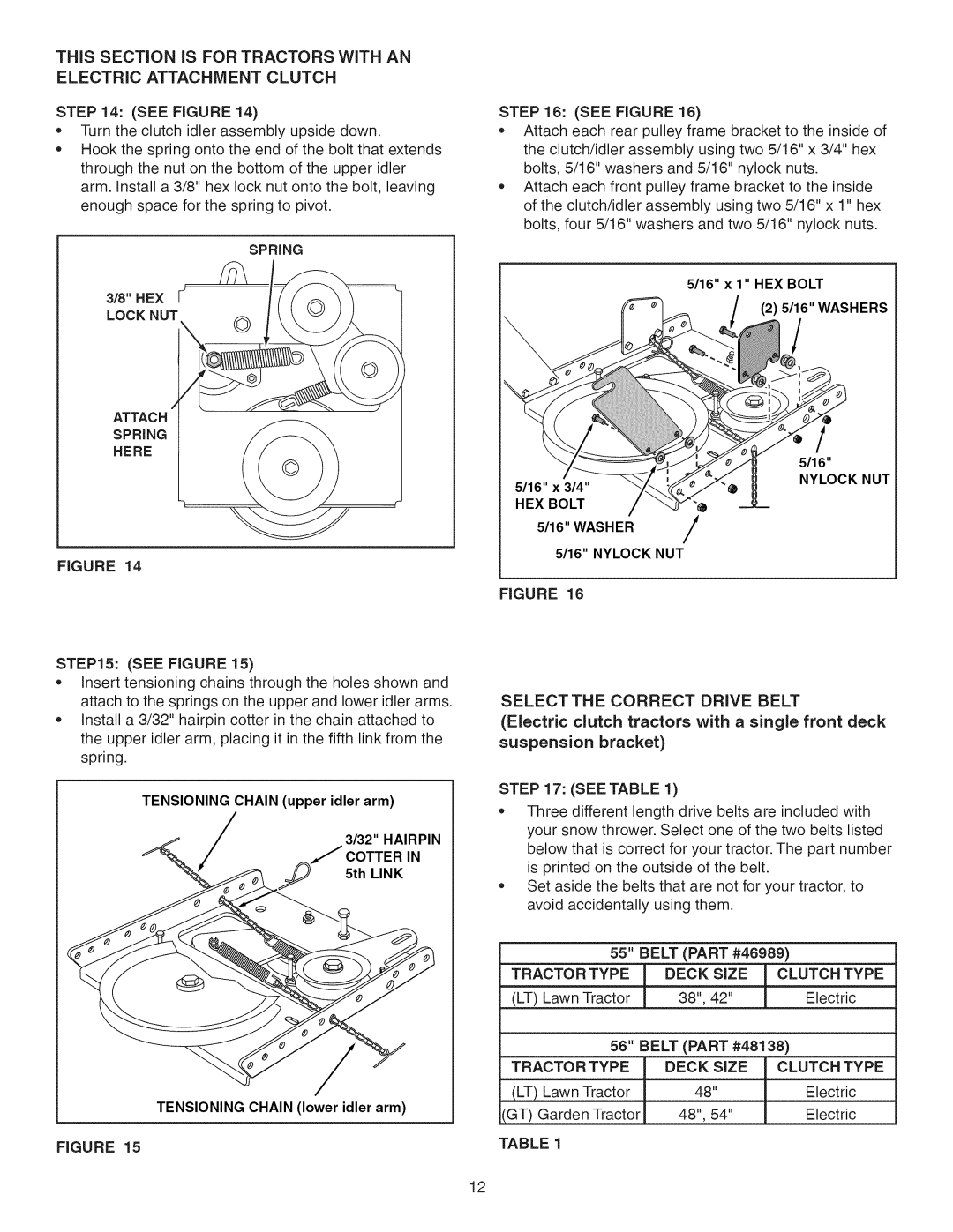 Craftsman 486.24837 manual This Section Is For Tractors With An, 5116, Nylock Nut 