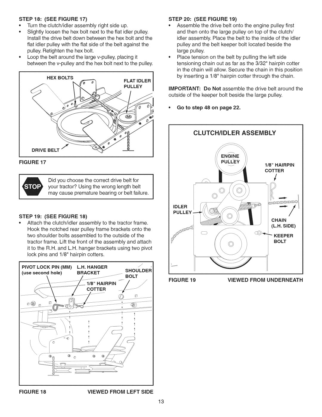 Craftsman 486.24837 manual Clutch/Idler Assembly, Shoulder, Bolt 