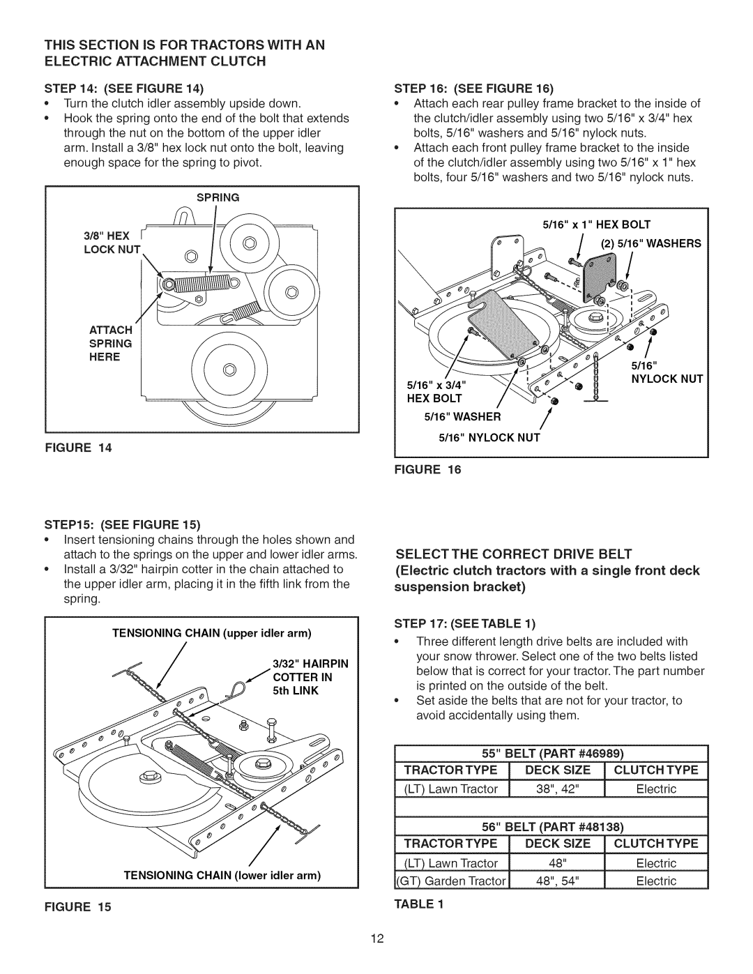 Craftsman 486.24837 manual This Section is for Tractors with AN, 5116, Nylock NUT 