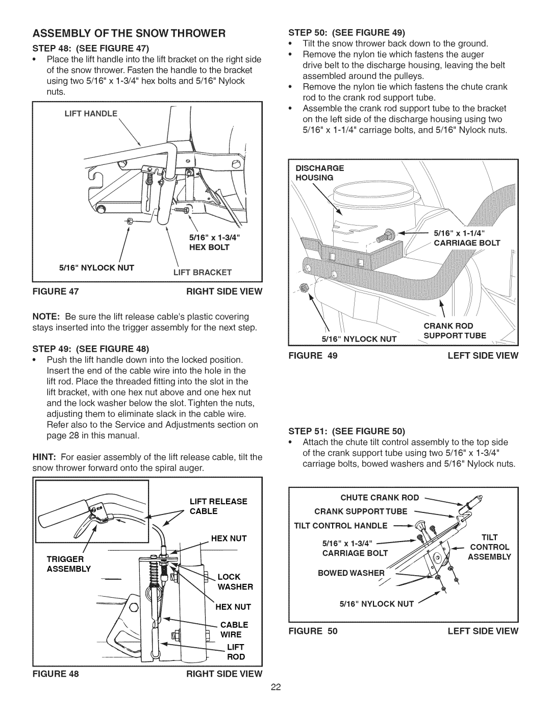 Craftsman 486.24837 manual Assembly of the Snow Thrower, Discharge 