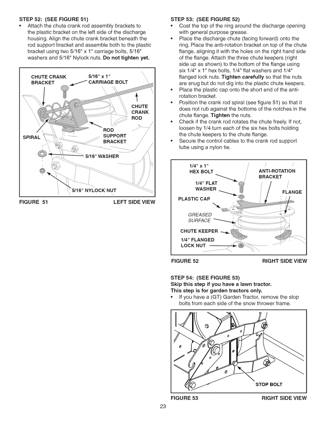 Craftsman 486.24837 manual SEEFIGURE51, Spiral, HEX Bolt ANTI=ROTATION, Plastic CAP 