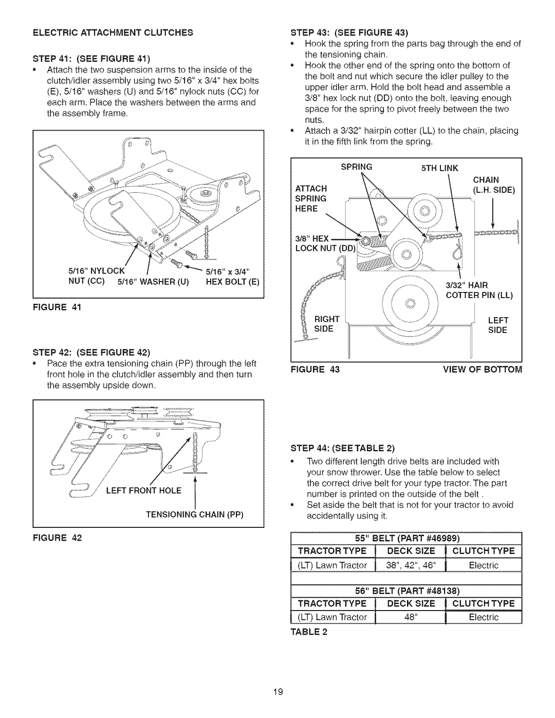 Craftsman 486.24838 manual See Table 