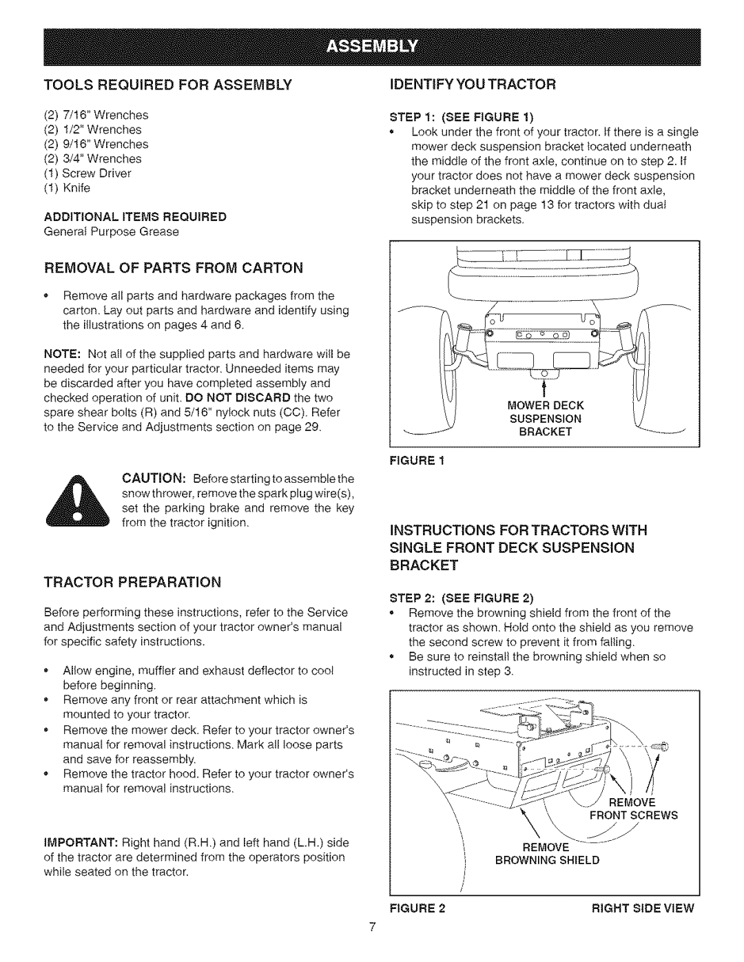 Craftsman 486.24838 manual Additional Items Required 