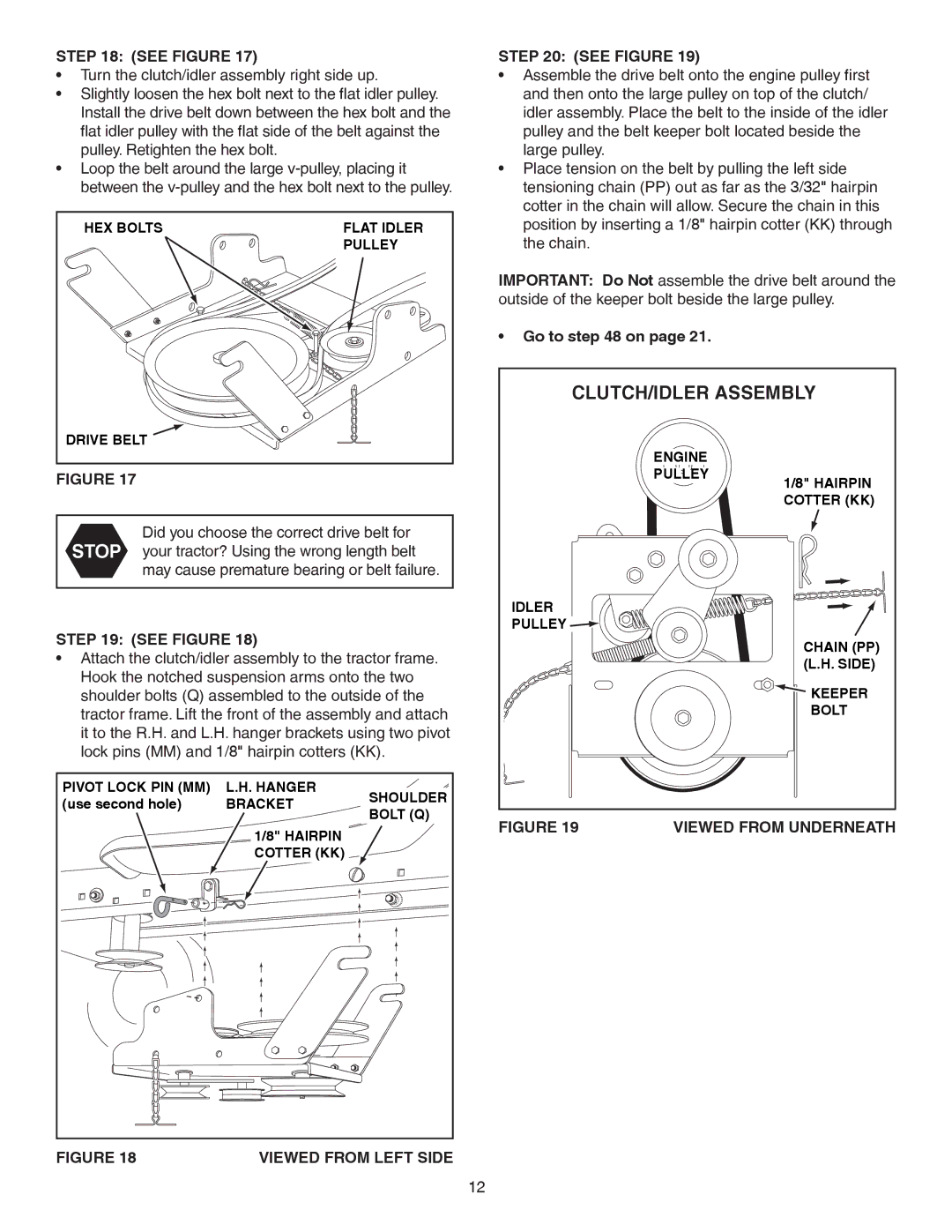 Craftsman 486.248381 operating instructions CLUTCH/IDLER Assembly, Engine Pulley 