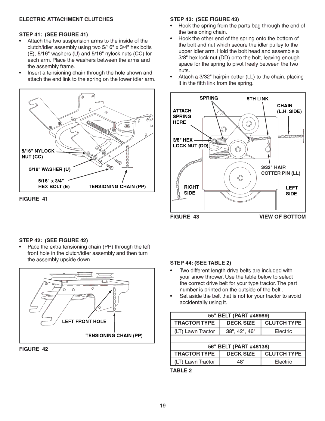 Craftsman 486.248381 operating instructions Electric Attachment Clutches See Figure, View of Bottom 