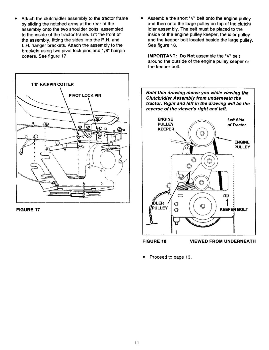 Craftsman 486.24839 owner manual Hairpin Cotier Pivot Lock PIN, Keeper Engine, 4PULLEY, Idler Bolt 