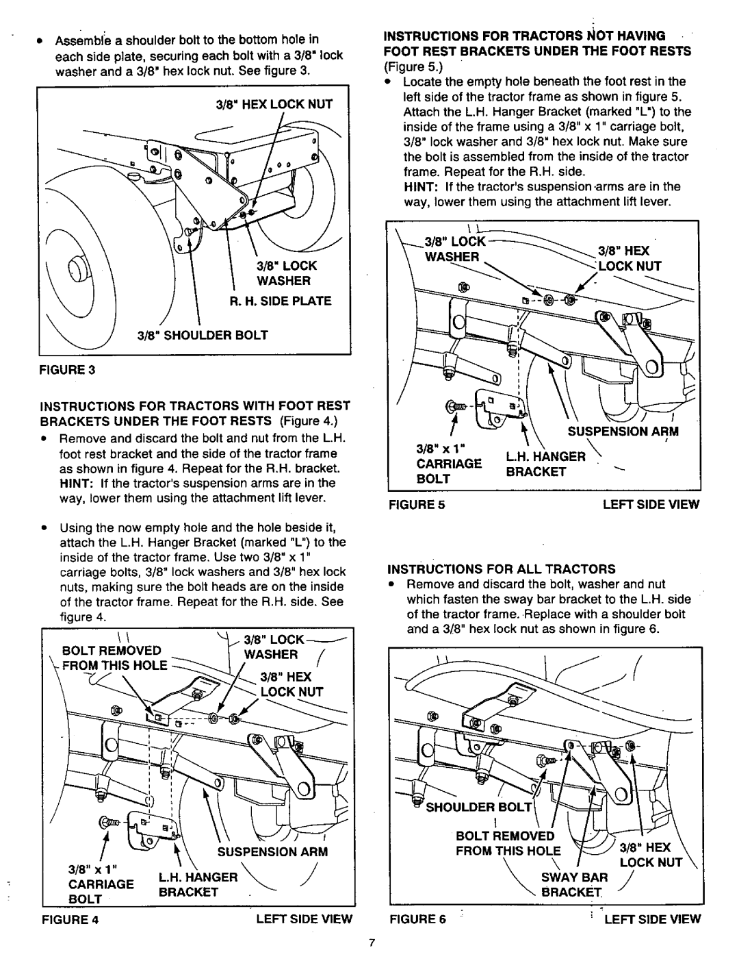 Craftsman 486.2484 HEX Lock NUT, Side Plate 8SHOULDER Bolt, Bolt Removed Washer From this, Suspension ARM Carriage 