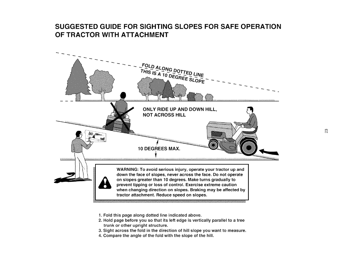 Craftsman 486.248473 manual Only Ride UP and Down Hill Not Across Hill Degrees MAX 