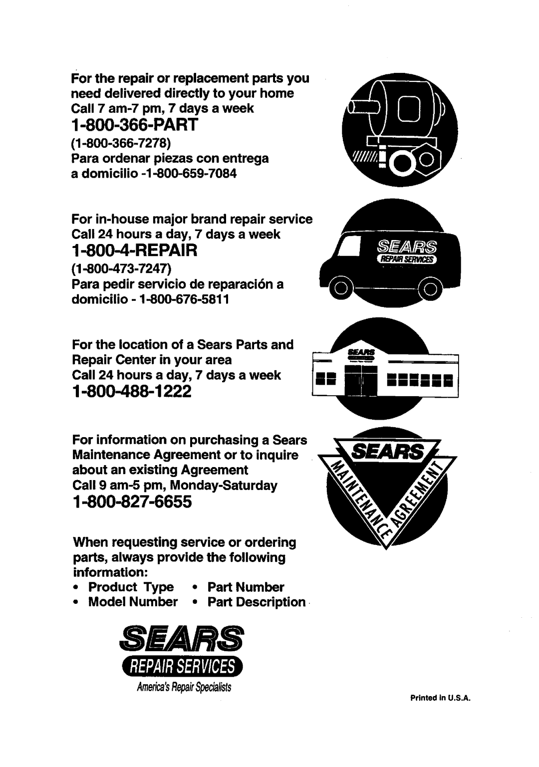 Craftsman 536.7722 manual Part 