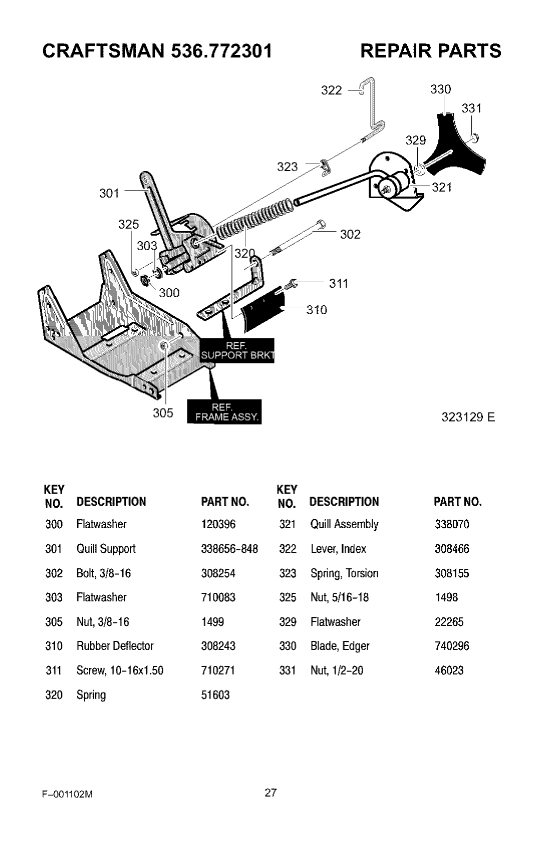 Craftsman 536.772301 manual 330 331 329 