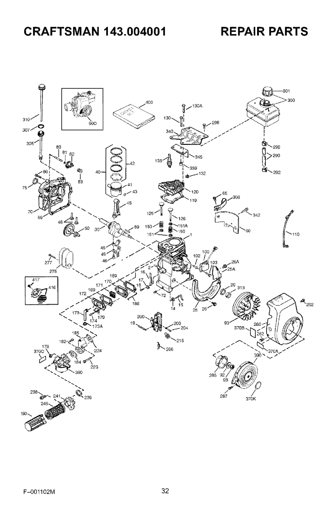 Craftsman 536.772301 manual OO1102M32 